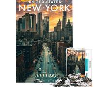 Puzzle de 1000 pièces pour Adultes New York Jeu Familial Modèle à Assembler Défi à relever (Dimensions 38x52cm)