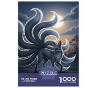Puzzle De 1000 Pièces pour Adultes Nine-Tailed Fox Moonlight Puzzles pour Adultes - Décoration Murale - Stimule La Mémoire - Cadeaux Uniques pour Anniversaires Et Noël 52x38cm/1000pcs