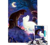 Puzzle de 1000 pièces pour Adultes « Nuit enchantée » Un Jeu Manuel Amusant et Humoristique idéal comme Cadeau (Taille 38x26cm)