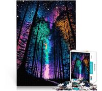 Puzzle de 1000 pièces pour Adultes Nuit Galactique Réduction du Stress intéressante avec des pièces de Formes aléatoires entièrement imbriquées 75x50cm
