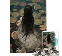 Puzzle de 1000 pièces pour Adultes Nymphes des nénuphars Jeu Difficile et Stimulant Cadeau Anti-Stress pour Femmes À partir de 14 Ans 50x75cm