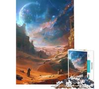 Puzzle de 1000 pièces pour Adultes Oasis du désert et mirages Jeu éducatif Amusant et Stimulant Défi Difficile (Dimensions 38x52cm)