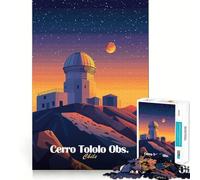 Puzzle de 1000 pièces pour Adultes Observatoire du Cerro Tololo Jeu de réflexion Amusant et créatif Décoration de Noël (38x26cm)
