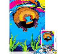 Puzzle de 1000 pièces pour Adultes Odyssée sous-Marine de l'ornithorynque Décoration intérieure Jouet Idée Cadeau Jeu Pratique avec pièces de Formes aléatoires Parfaitement emboîtables 38x52cm
