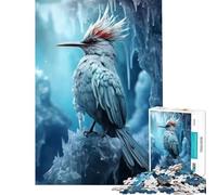 Puzzle de 1000 pièces pour Adultes Oiseau gelé dans Un Monde de Glace Jeu Amusant et addictif pour cultiver la Patience et décoration intérieure (Dimensions 38x52cm)