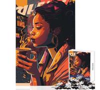 Puzzle de 1000 pièces pour Adultes on Adore Le café Jeu Anti-Stress pour Un échange de Cadeaux Jeu éducatif Convient pour décorer Un Bureau Dimensions 38x52cm