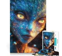 Puzzle de 1000 pièces pour Adultes Oracle Céleste ︰ Le Témoin Cosmique,Jeu de découpe sans Couture,Jouet de résolution de problèmes,Jeu Occasionnel,scène de Noël (50x75cm)