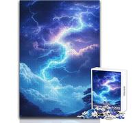 Puzzle de 1000 pièces pour Adultes - Orage et Ciel Nocturne - Casse-tête - Jeu Familial - Anti-Stress - Cadeau d'anniversaire - Dimensions:50x75cm