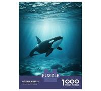 Puzzle De 1000 Pièces pour Adultes Orca in Ocean Puzzle Adulte, Jouet, Décoration Murale, Difficile, Cadeau d'anniversaire, Cadeaux, 52x38cm/1000pcs