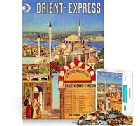 Puzzle de 1000 pièces pour Adultes Orient Express,Assemblage Fluide,Casse-tête logique Amusant,Jeu Occasionnel,scène de Noël (50x75cm)
