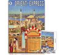 Puzzle de 1000 pièces pour Adultes - Orient Express - Jeu éducatif - Stimule la mémoire - Cadeau - Dimensions:38x26cm