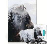 Puzzle de 1000 pièces pour adultes - Ours Gardiens d'hiver - Coupe précise - Jeu de réflexion intelligent - Jeu de relaxation (50 x 75 cm)