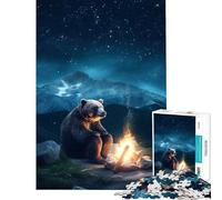 Puzzle de 1000 pièces pour Adultes Ours Grizzly Triste Jeu éducatif Cadeau d'anniversaire Unique (38x52cm)