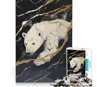 Puzzle de 1000 pièces pour Adultes Ours Polaire Qui s'échappe Jeu de Construction Assemblage de Motifs Collection d'artistes Beaux-Arts 38x26cm
