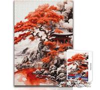 Puzzle de 1000 pièces pour Adultes - Pagode du Fleuve Rouge - Défi Difficile - Jeu éducatif pour Les Amateurs de Jeux (Dimensions 38x52cm)
