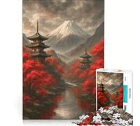 Puzzle de 1000 pièces pour Adultes, pagodes japonaises et Paysage d'automne, Jeu Impossible, activités Amusantes à la Maison, Collection d'artistes, Beaux-Arts 38x26cm