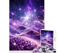 Puzzle de 1000 pièces pour Adultes Paillettes et étincelles Violettes Jeu éducatif décoration intérieure Jouet à Monter soi-même stimule Le Cerveau (26x38cm)
