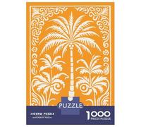 Puzzle De 1000 Pièces pour Adultes Palm Tree Decorative Art Puzzle pour Adolescents - Niveau Difficile - Chaque Pièce Est Unique - Jeu Amusant Et Stimulant pour Toute La Famille 38x26cm/1000pcs