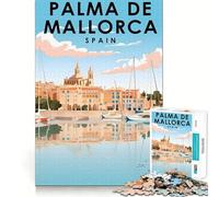 Puzzle de 1000 pièces pour Adultes Palma de Majorque Espagne Jeu d'adresse Amusant et Fluide,idéal pour Un Anniversaire (50x75cm)