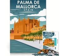 Puzzle de 1000 pièces pour Adultes Palma de Majorque Espagne Jeu d'adresse Amusant et Fluide,idéal pour Un Anniversaire (38x26cm)