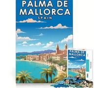 Puzzle de 1000 pièces pour Adultes Palma de Majorque Espagne Jeu d'articulation Fine et Amusant,défi Intelligent,Jeu Calme et divertissant,Cadeau d'anniversaire ou Loisir (50x75cm)