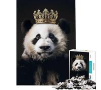 Puzzle de 1000 pièces pour Adultes Panda Animal Mignon Roi des Casse-têtes Jeu addictif pour cultiver la Patience Cadeau Amusant pour Femmes (Taille 38x26cm)