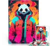 Puzzle de 1000 pièces pour Adultes Panda Mignon de Dessin animé Assemblage du modèle Activités Amusantes à la Maison, Cadeaux d'anniversaire, Cadeaux de Voyage, 50x70cm