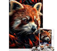 Puzzle de 1000 pièces pour Adultes Panda Roux Mon ami Rigolo Décoration Murale Cadeau Amusant Jeu de réflexion Difficile et Stimulant Dimensions 38x26cm