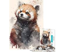Puzzle de 1000 pièces pour Adultes Panda Roux Sauvage Jeu éducatif Stimulant Une œuvre d'art Un pour Les Jeux (Dimensions 38x26cm)