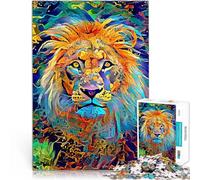 Puzzle de 1000 pièces pour Adultes Panthera Leo Séjour Anti-Stress pour Tuer Le Temps Convient pour la décoration de Bureau 75x50cm