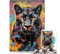 Puzzle de 1000 pièces pour Adultes Panthère Graffiti de Banksy Jouets de Jeu pour Cadeau Familial Une œuvre d'art 50x70cm