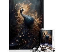 Puzzle de 1000 pièces pour Adultes Paon Aventure Mythique Jeu de Construction pour se détendre et Partager Un Moment Complice en Famille Dimensions 50x75cm