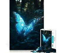Puzzle de 1000 pièces pour Adultes Papillon dans Une forêt Sombre Jeu de réflexion Amusant et précis Activité de Loisirs et d'anniversaire (50x75cm)