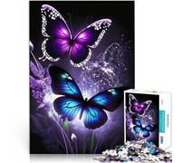 Puzzle de 1000 pièces pour Adultes Papillons en Fleurs Jouets éducatifs d'apprentissage Offrir en Cadeau à Toute la Famille 38x52cm