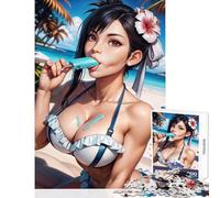 Puzzle de 1000 pièces pour Adultes par Tifa Lockhart Décoration Jouet Jeu Familial pour renforcer Les Liens au Sein du Couple Dimensions 38x52cm