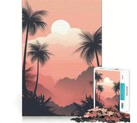 Puzzle de 1000 pièces pour Adultes Paradis Tropical Jeu de création aux Bords Fins Jeu cognitif et Relaxant Décoration Murale de Noël (38x52cm)