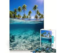 Puzzle de 1000 pièces pour Adultes Paradis Tropical sous-Marin Décoration soignée Jeu d'exercice Mental Temps de détente et de Divertissement pour Noël (38x26cm)