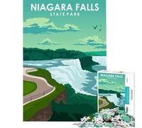 Puzzle de 1000 pièces pour Adultes Parc d'État des Chutes du Niagara Jeu intellectuel éducatif Amusant et Humoristique Cadeau d'anniversaire (Dimensions 38x52cm)