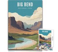 Puzzle de 1000 pièces pour Adultes, Parc National de Big Bend, Jeu éducatif Familial, modèle à Assembler, Cadeau de Noël Secret, Dimensions 38x52cm