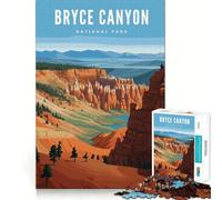 Puzzle de 1000 pièces pour Adultes,Parc National de Bryce Canyon,décoration soignée,Jeu d'entraînement à la réflexion,Divertissement pour Les Loisirs,Cadeau Festif (38x52cm)