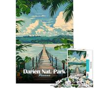 Puzzle de 1000 pièces pour Adultes Parc National de Darién Panama Stimule Le Cerveau Activités familiales Jeu éducatif Convient aux 14 Ans et Plus (50x75cm)