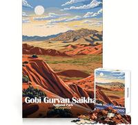 Puzzle de 1000 pièces pour Adultes,Parc National de Gobi Gurvan Saikhan,Mongolie Jeu d'assemblage précis,Stimulant la créativité et la réflexion Jeu Facile à Jouer Cadeau de Loisirs Festif (50x75cm)