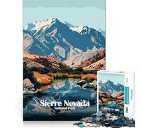 Puzzle de 1000 pièces pour Adultes Parc National de la Sierra Nevada, Espagne Jeu de réflexion et de détente Décoration Murale de Noël (38x26cm)