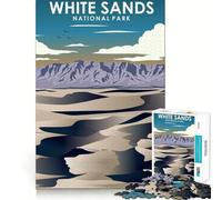 Puzzle de 1000 pièces pour Adultes Parc National de White Sands Jeu de réflexion Amusant et précis Activité de Loisirs et d'anniversaire (38x52cm)