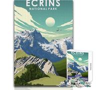 Puzzle de 1000 pièces pour Adultes - Parc National d'Ecrins - Jeu d'art et de réflexion - Cadeau d'anniversaire idéal - Dimensions 38x26cm