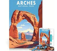 Puzzle de 1000 pièces pour Adultes,Parc National des Arches,Découpe soignée,Décoration,Jeu de Concentration et de Divertissement,Temps Libre,Cadeau d'anniversaire,Loisirs (38x52cm)