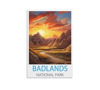 Puzzle de 1000 pièces pour Adultes, Parc National des Badlands. Puzzle en Papier adapté aux Adultes, aux Enfants et aux familles. Jeu Anti-Stress. 52 x 38 cm.