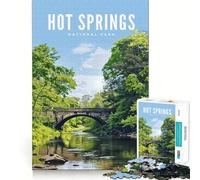 Puzzle de 1000 pièces pour Adultes Parc National des Sources Chaudes Décoration soignée Activité cérébrale Amusante et Facile Cadeau d'anniversaire idéal (38x26cm)