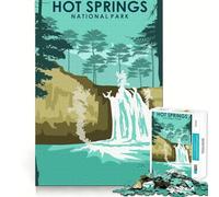 Puzzle de 1000 pièces pour Adultes Parc National des Sources thermales Découpe Impeccable Jeu de Concentration Amusant Cadeau Gratuit Cadeau d'anniversaire Amusant (38x26cm)