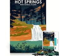 Puzzle de 1000 pièces pour Adultes Parc National des Sources thermales Découpe Impeccable Jeu de Concentration Amusant Cadeau Gratuit Cadeau d'anniversaire Amusant (38x26cm)